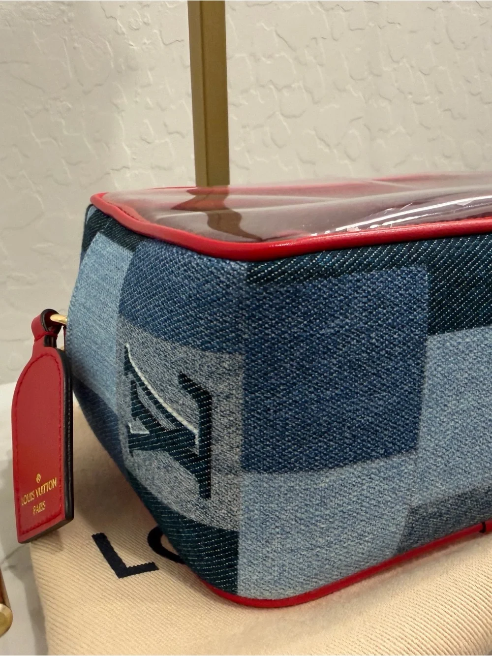 Louis Vuitton PVC Patchwork Denim Pouch Damier